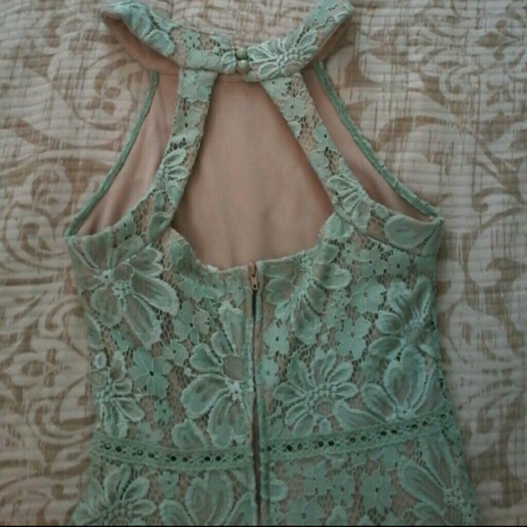 Lace Sage/Minty Green Dress EUC - Picture 9 of 9